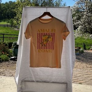 Amalfi Coast Yellow Graphic Tee - Men's Casual Shirt